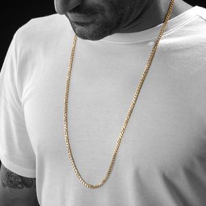 36” 5mm Flat Edge Cuban Link Curb Chain